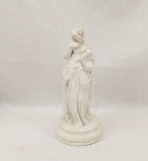 c1850 Victorian Parian Ware Lady Figurine