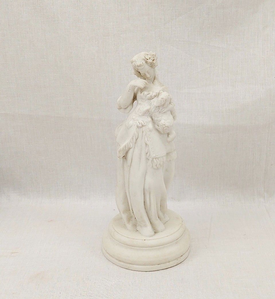 c1850 Victorian Parian Ware Lady Figurine