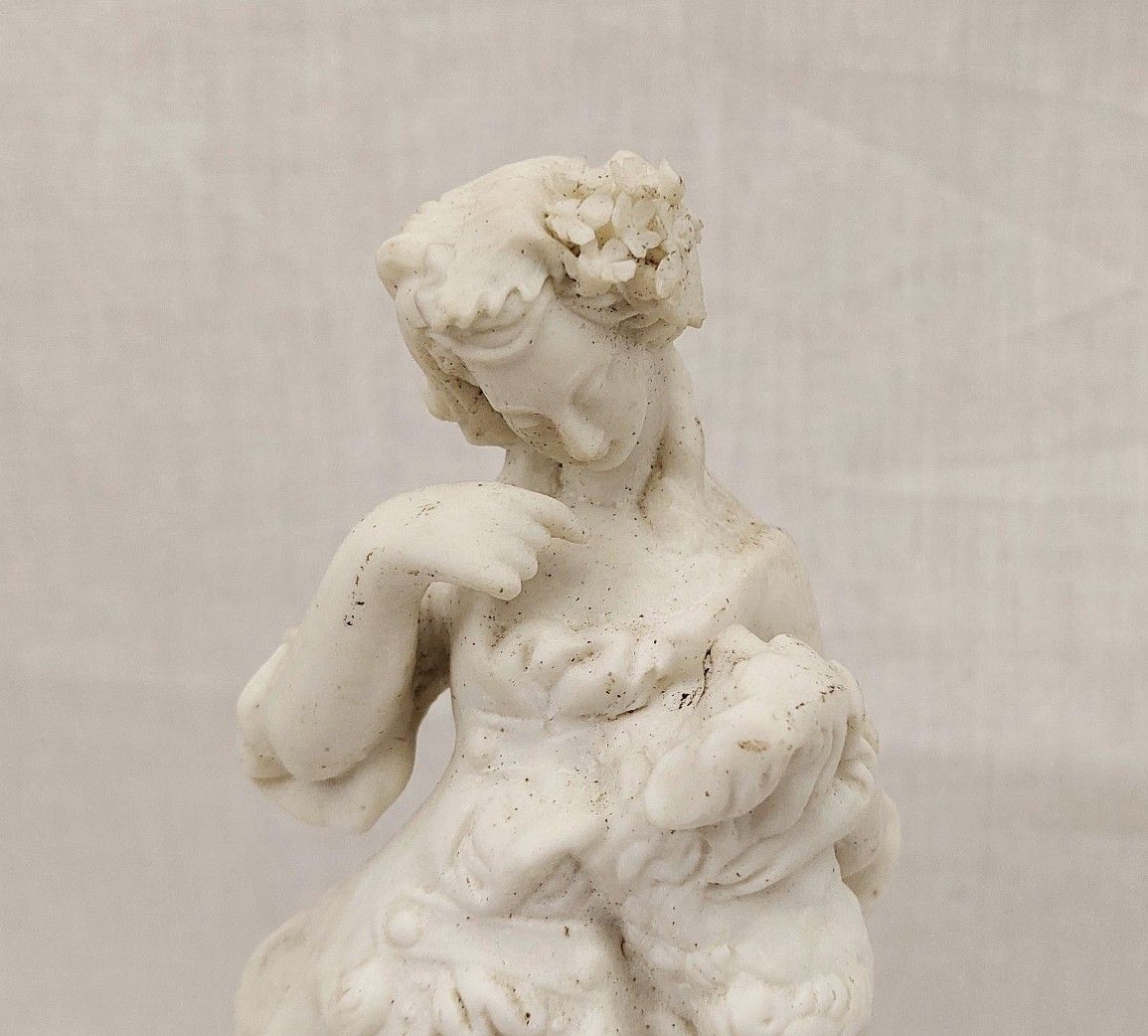 c1850 Victorian Parian Ware Lady Figurine - Image 6