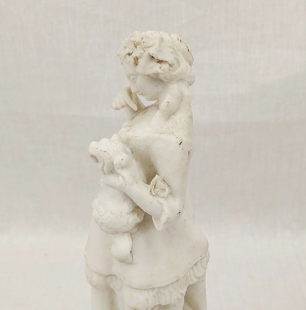 c1850 Victorian Parian Ware Lady Figurine - Image 4