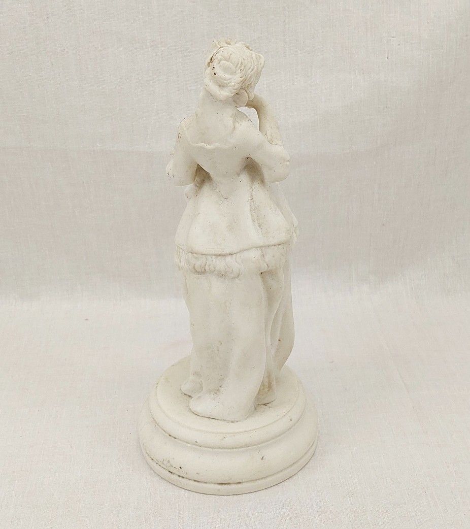 c1850 Victorian Parian Ware Lady Figurine - Image 3