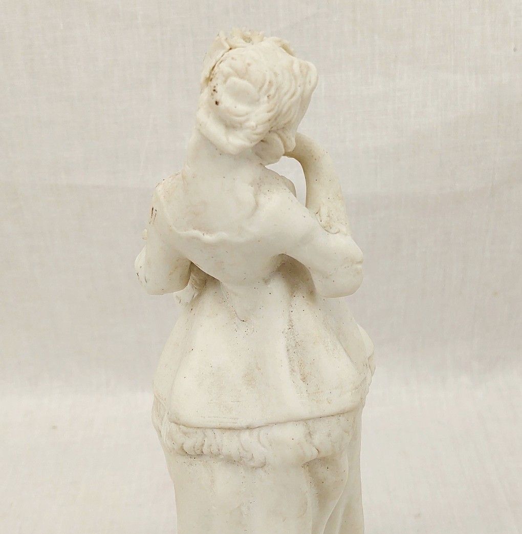 c1850 Victorian Parian Ware Lady Figurine - Image 9