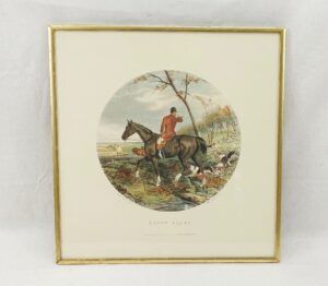 1877 Drawn Blank Fox Hunting Print After W J Shayer