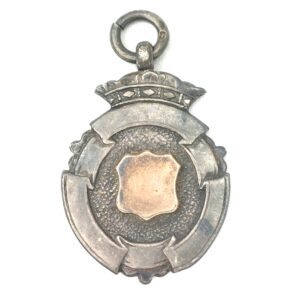British, 1927, Art Deco Birmingham Hallmarked Sterling Silver Watch Chain Fob, Inscribed on the reverse - N.S.C. Schools Relay 1928 1st, DADDY