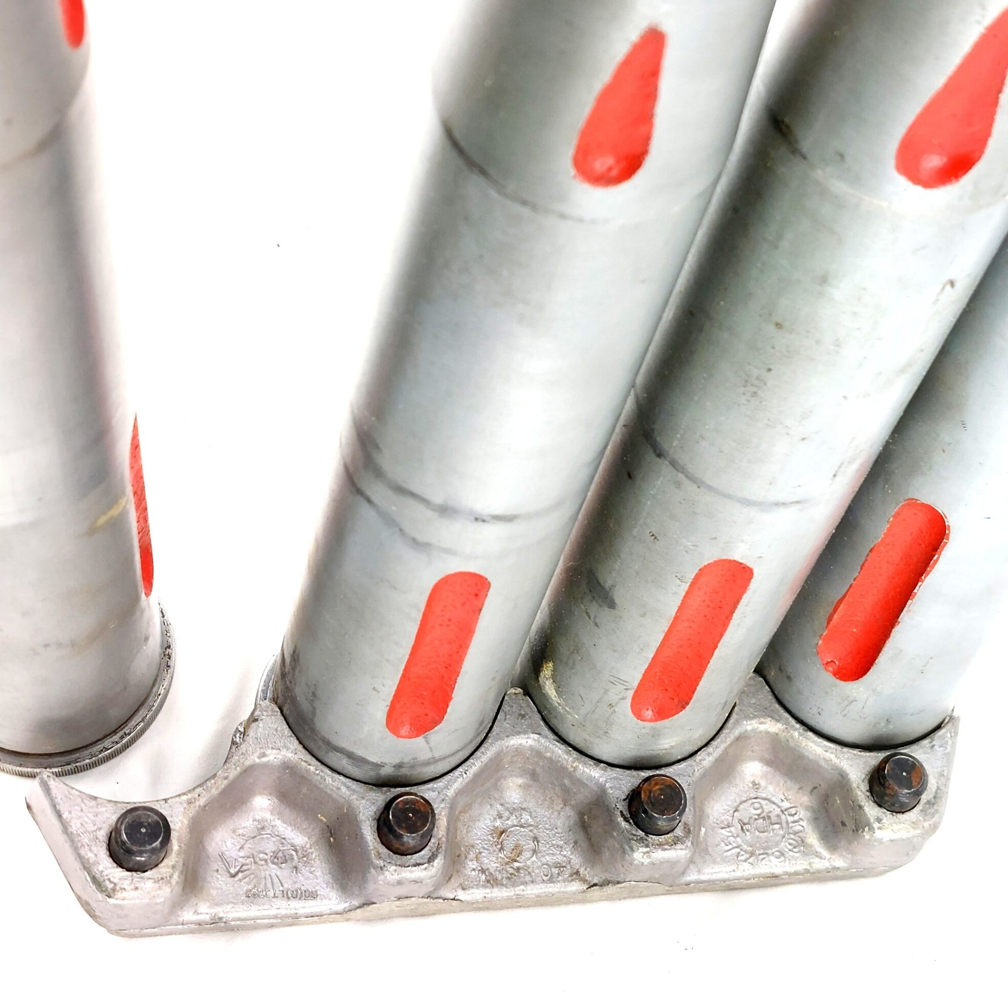 British, Clip of Four Royal Navy L60 Bofors 40mm N2 DRILL Rounds, Made by G.H.S., Dated 1953-1955, Inert - Image 5