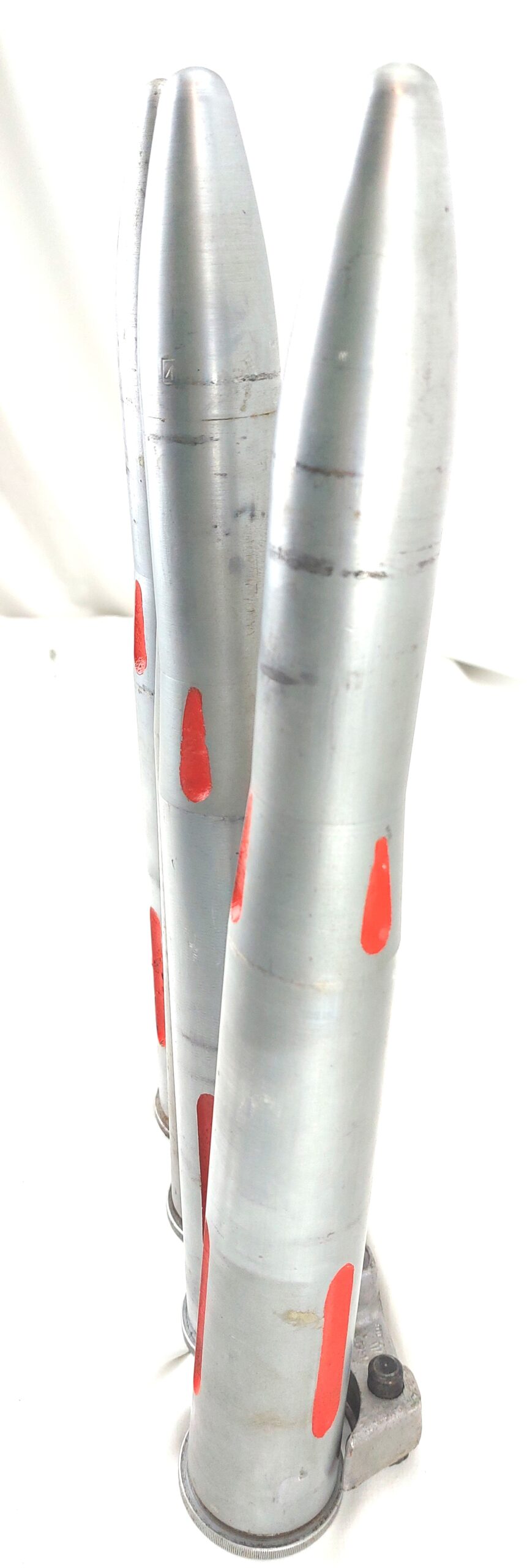 British, Clip of Four Royal Navy L60 Bofors 40mm N2 DRILL Rounds, Made by G.H.S., Dated 1953-1955, Inert - Image 7