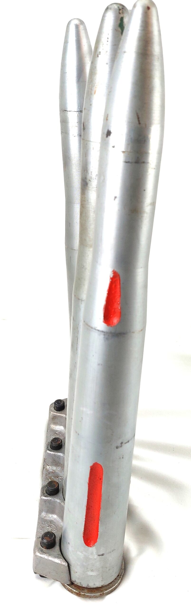 British, Clip of Four Royal Navy L60 Bofors 40mm N2 DRILL Rounds, Made by G.H.S., Dated 1953-1955, Inert - Image 8