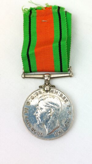 British, WW2, The Defence Medal, 1939-1945, with Ribbon