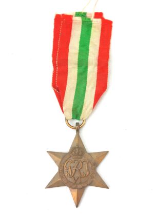 British, WW2, The Italy Star Medal, with Ribbon