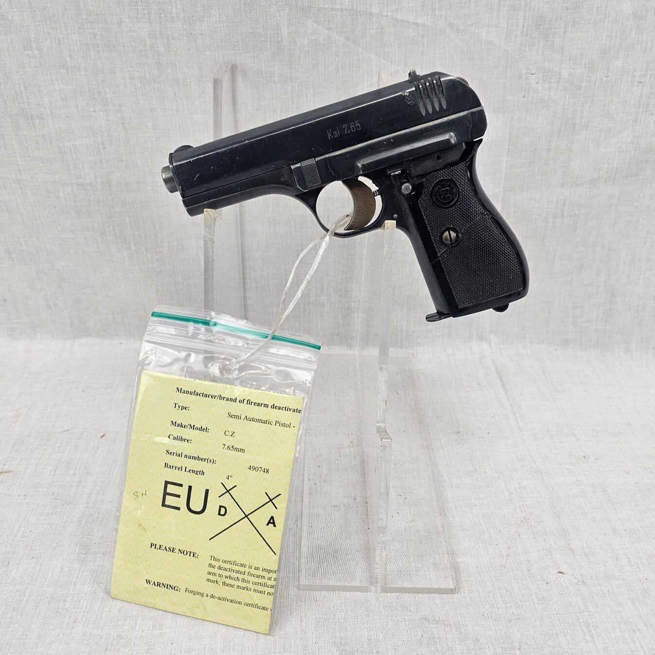 Czech CZ 27 Semi-Automatic Pistol Cal. 7.65 - Deactivated - Image 5