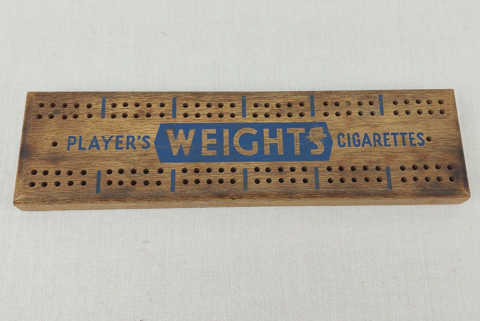 Early 20th Century Players Weights Cigarettes Advertising Cribbage Board