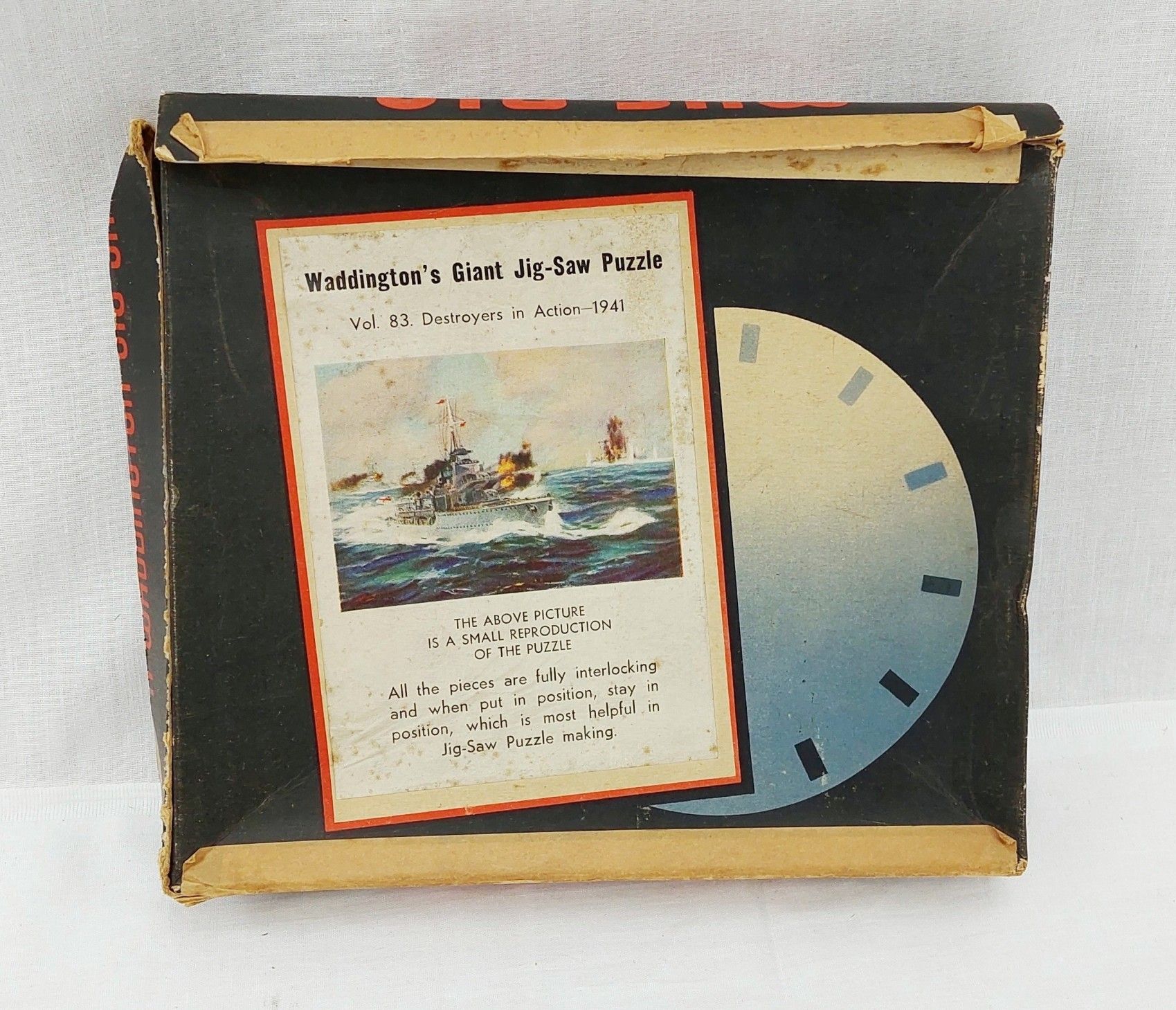 Framed Jigsaw Of British Royal Navy Destroyers In Action 1941 With Box - Image 8
