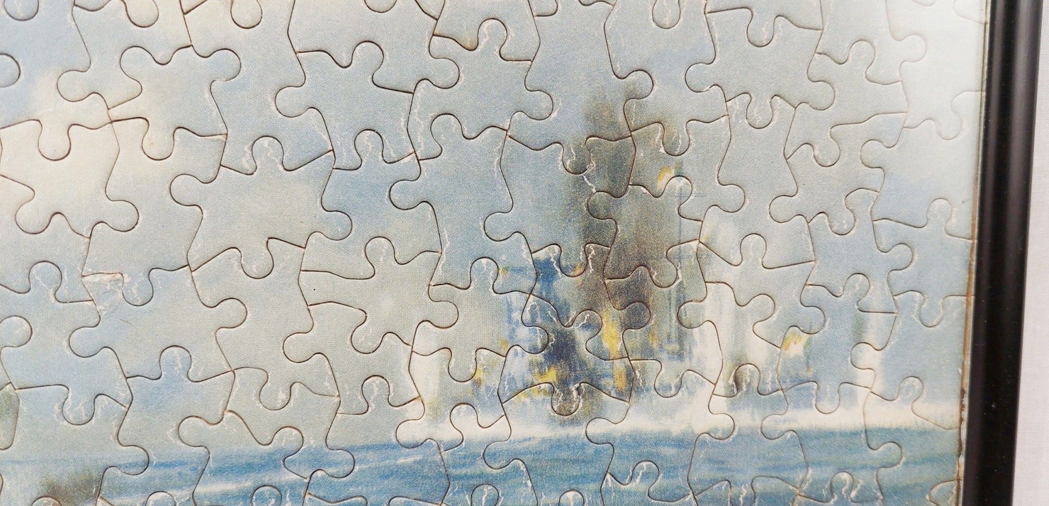 Framed Jigsaw Of British Royal Navy Destroyers In Action 1941 With Box - Image 3