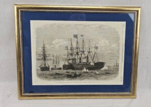 Framed London Illustrated News 1869 Great Eastern Steamship