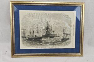 Framed London Illustrated News 1869 Great Eastern Transatlantic Telegraph