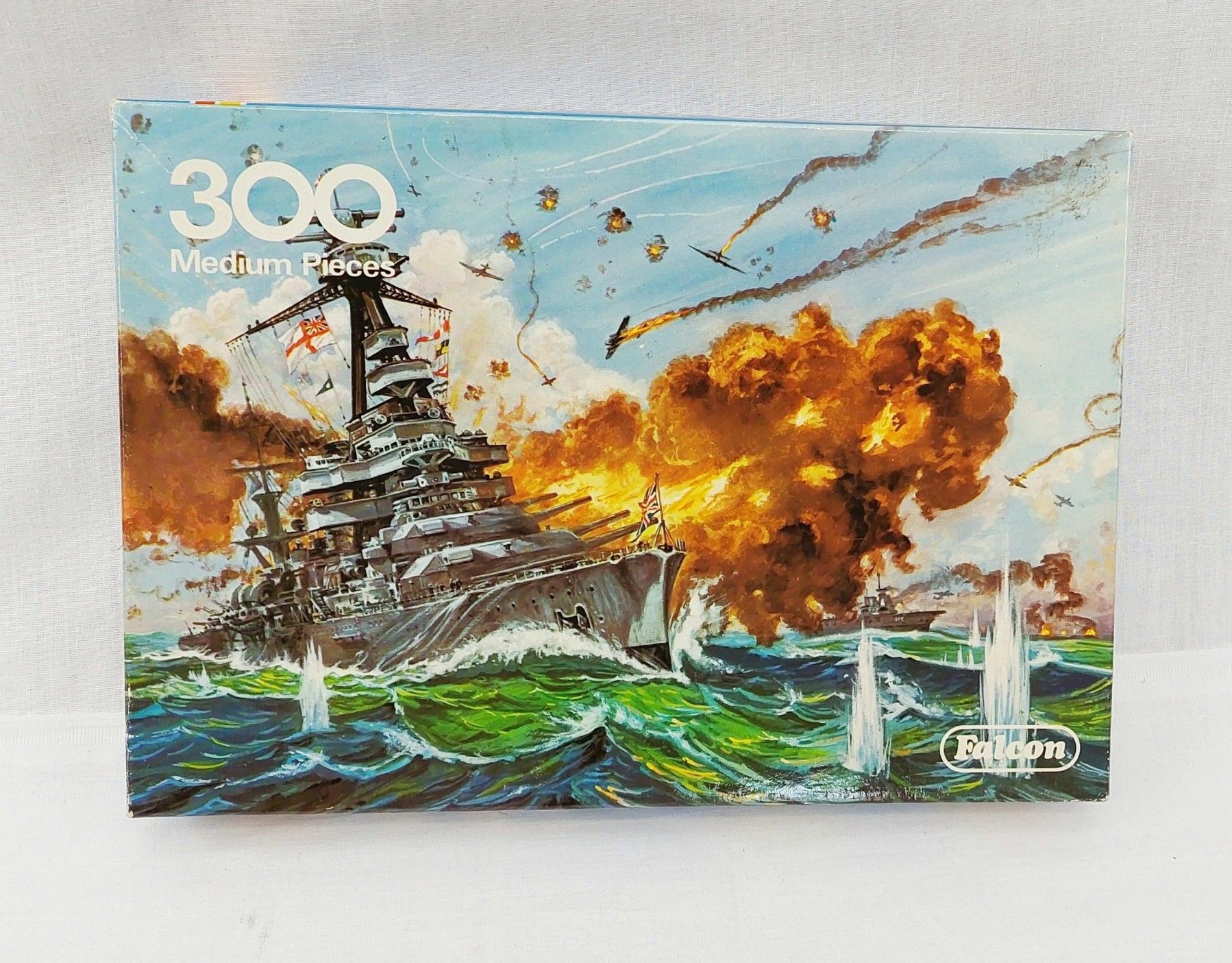 Framed Vintage Jigsaw Of British Battleship With Box - Image 7