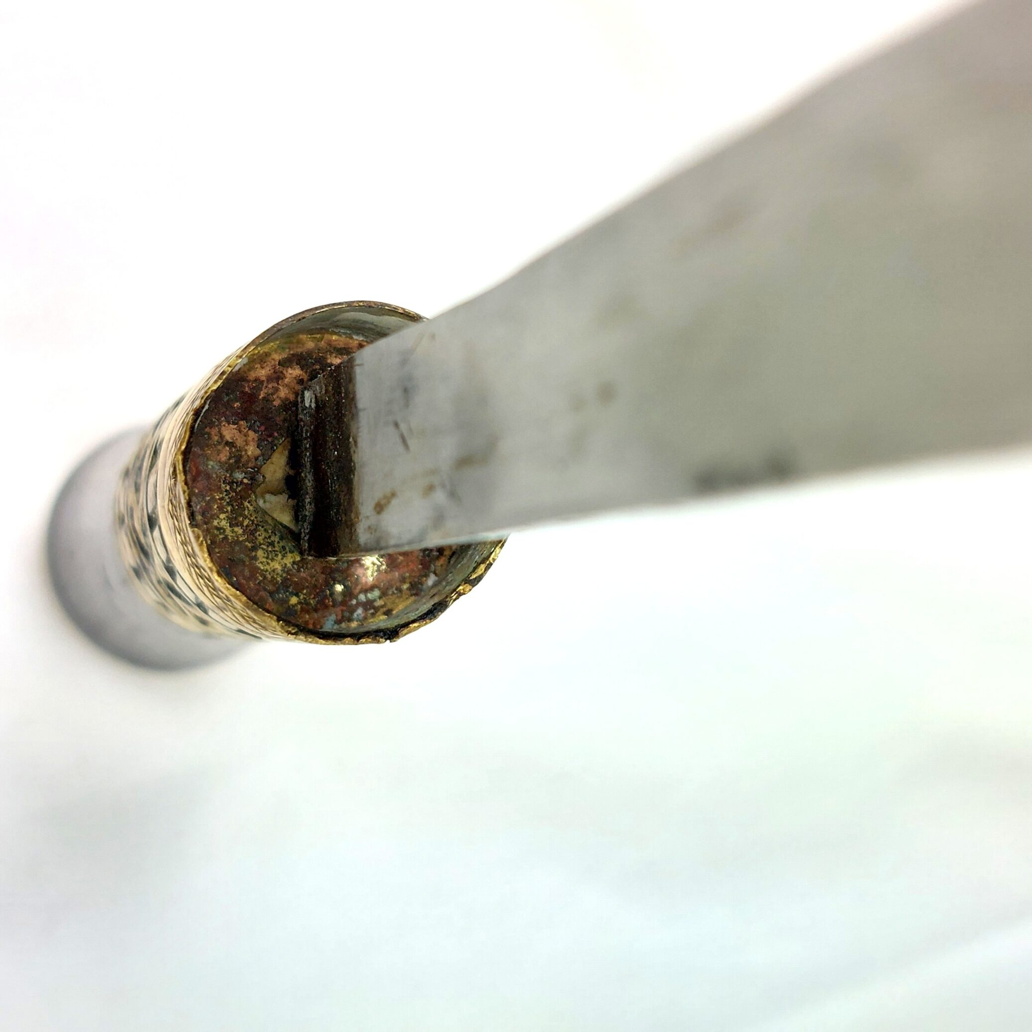 Late 19th Century Anglo-Indian Colonial Brass & Buffalo Horn Topped Sword Stick - Image 16