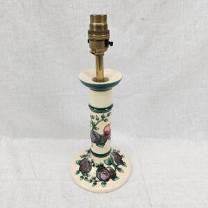 Moorcroft Pottery Column Lamp Base Designed By Sally Tuffin Finches Pattern
