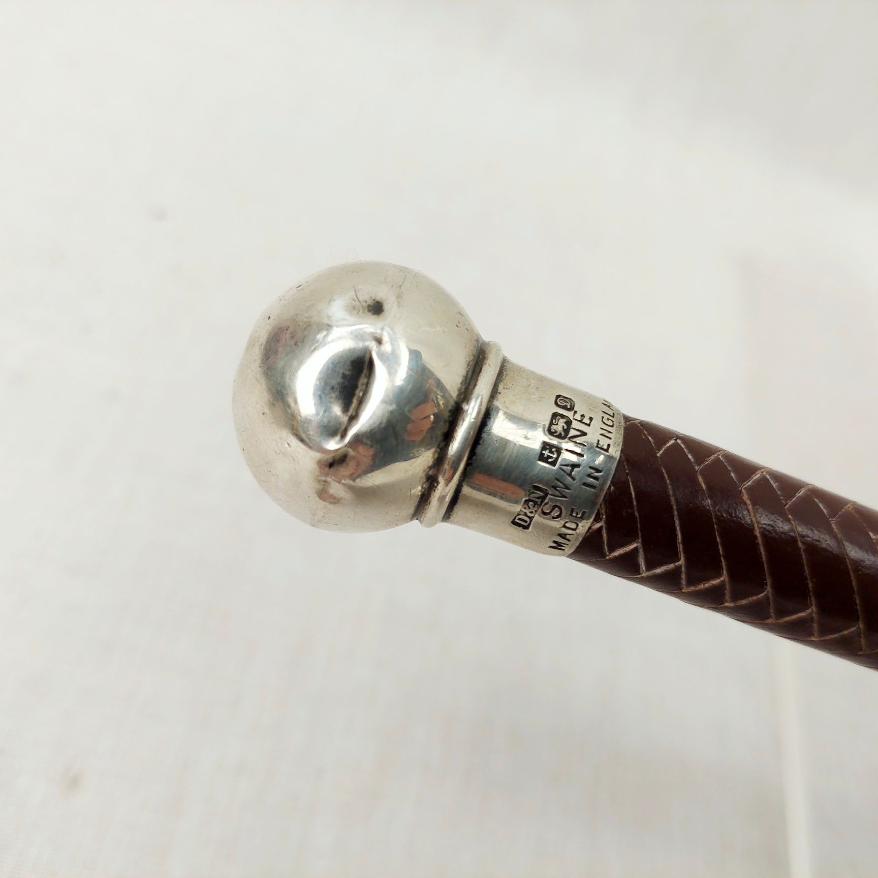 Silver Mounted Birmingham 1978 Riding Whip By Swain - Image 4