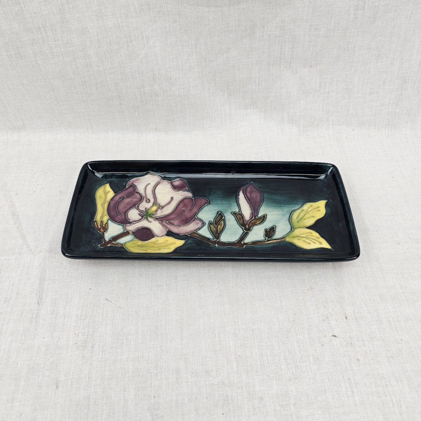 Small Moorcroft Magnolia Pattern Tray