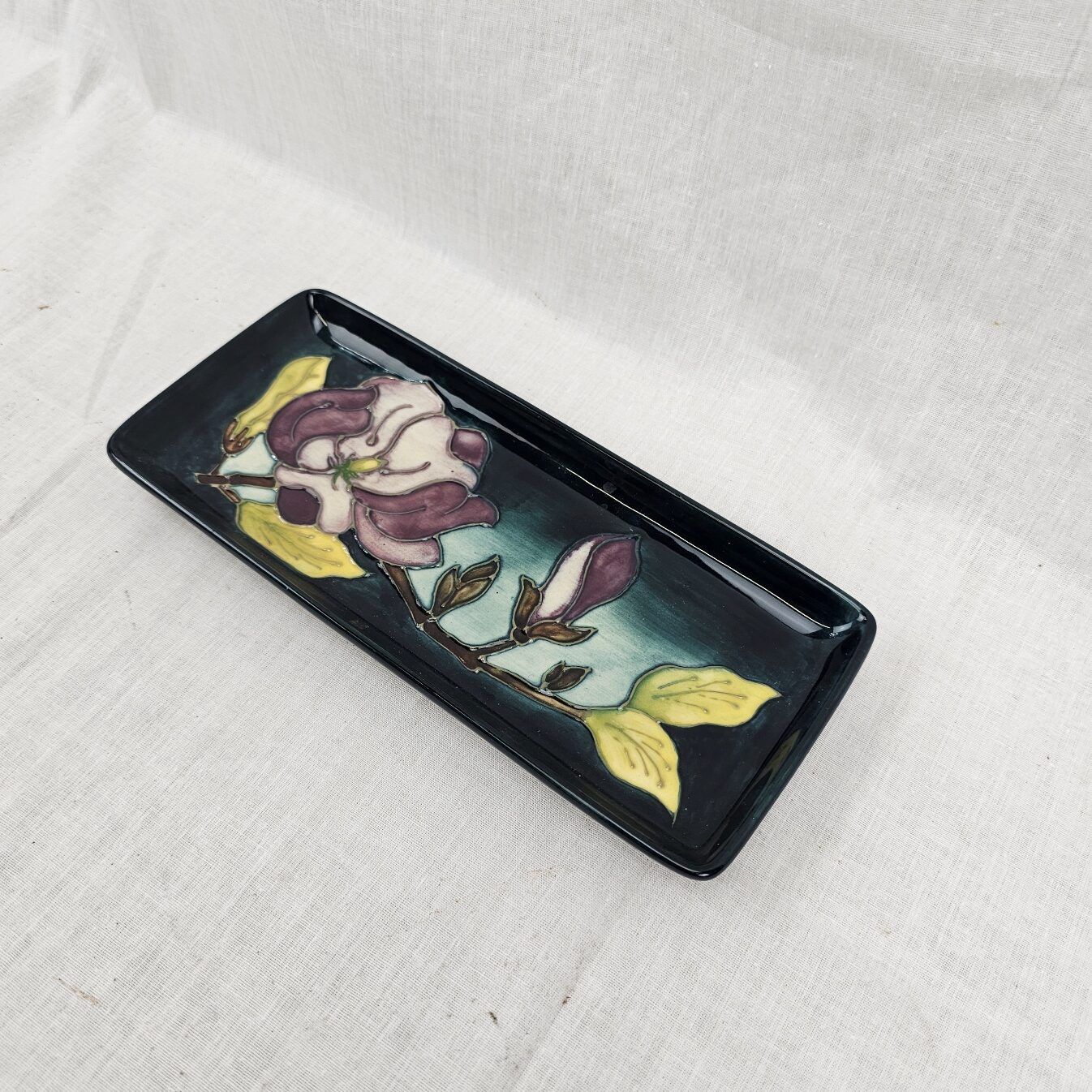 Small Moorcroft Magnolia Pattern Tray - Image 10