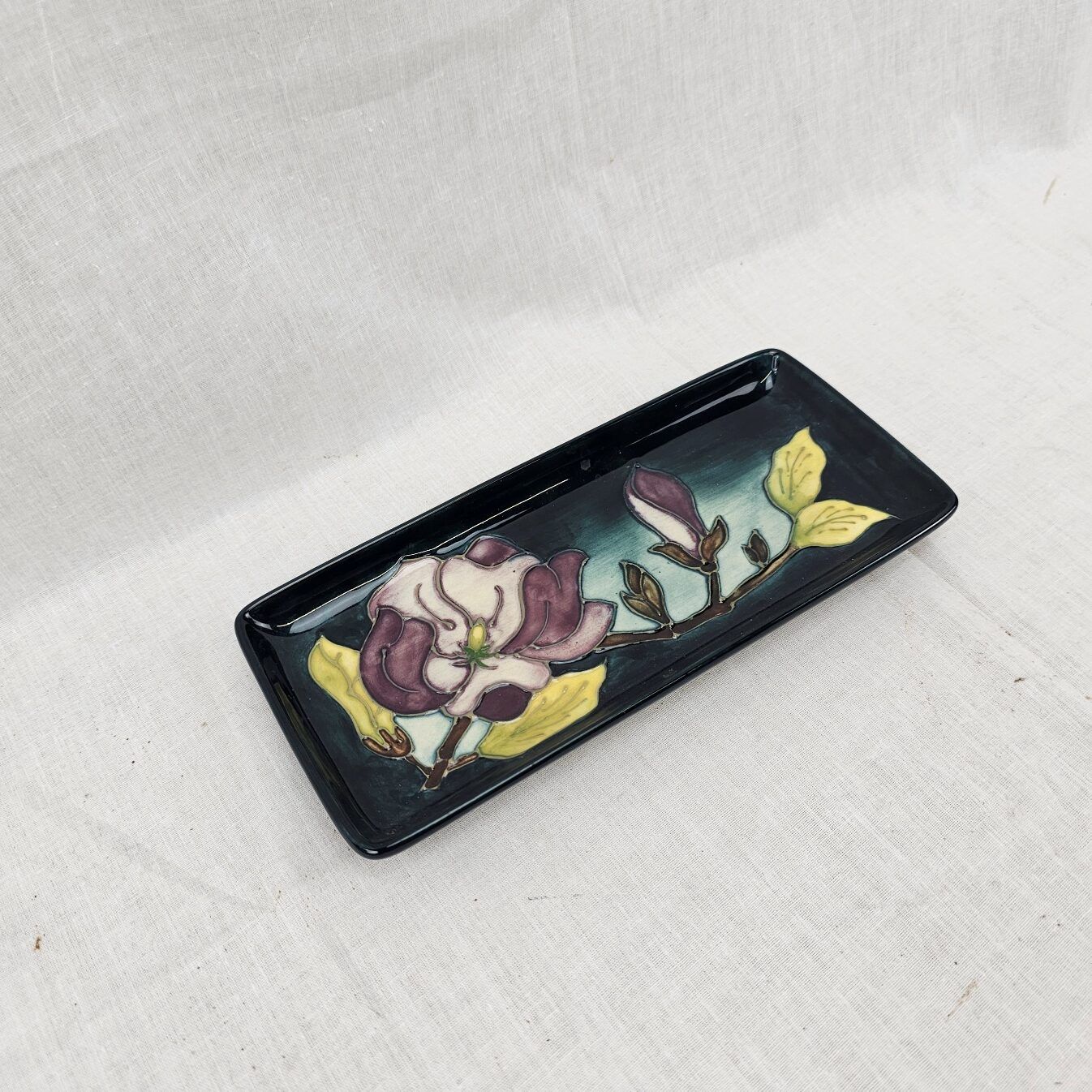 Small Moorcroft Magnolia Pattern Tray - Image 9