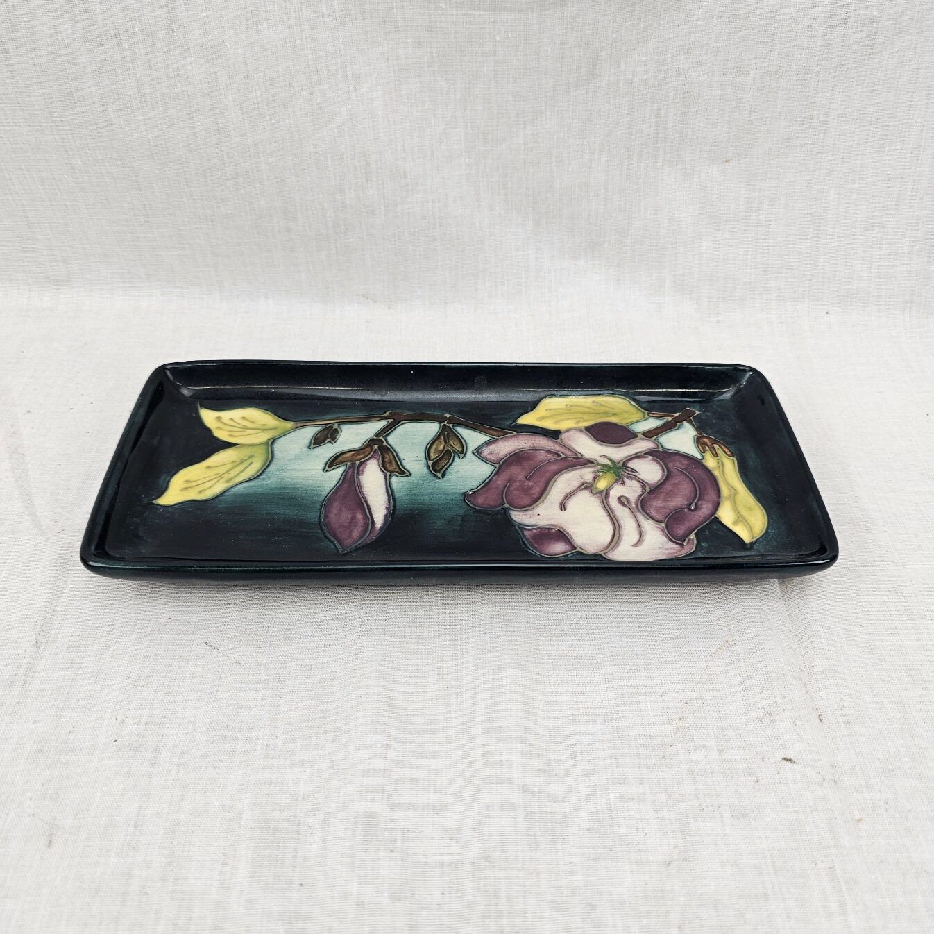 Small Moorcroft Magnolia Pattern Tray - Image 7