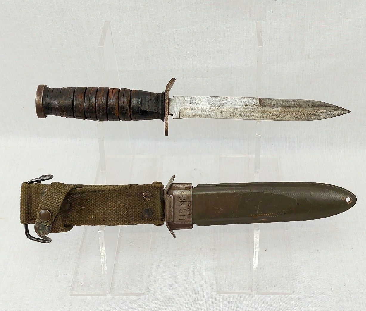 USA M8 Bayonet By B.M. Co. For The M3 With Scabbard And Frog