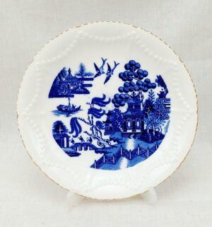 c1860 Charles Ford Blue, White And Gilt Porcelain Plate