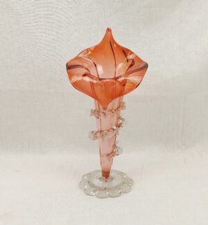 c1870 English Thomas Webb Jack In The Pulpit Glass Vase