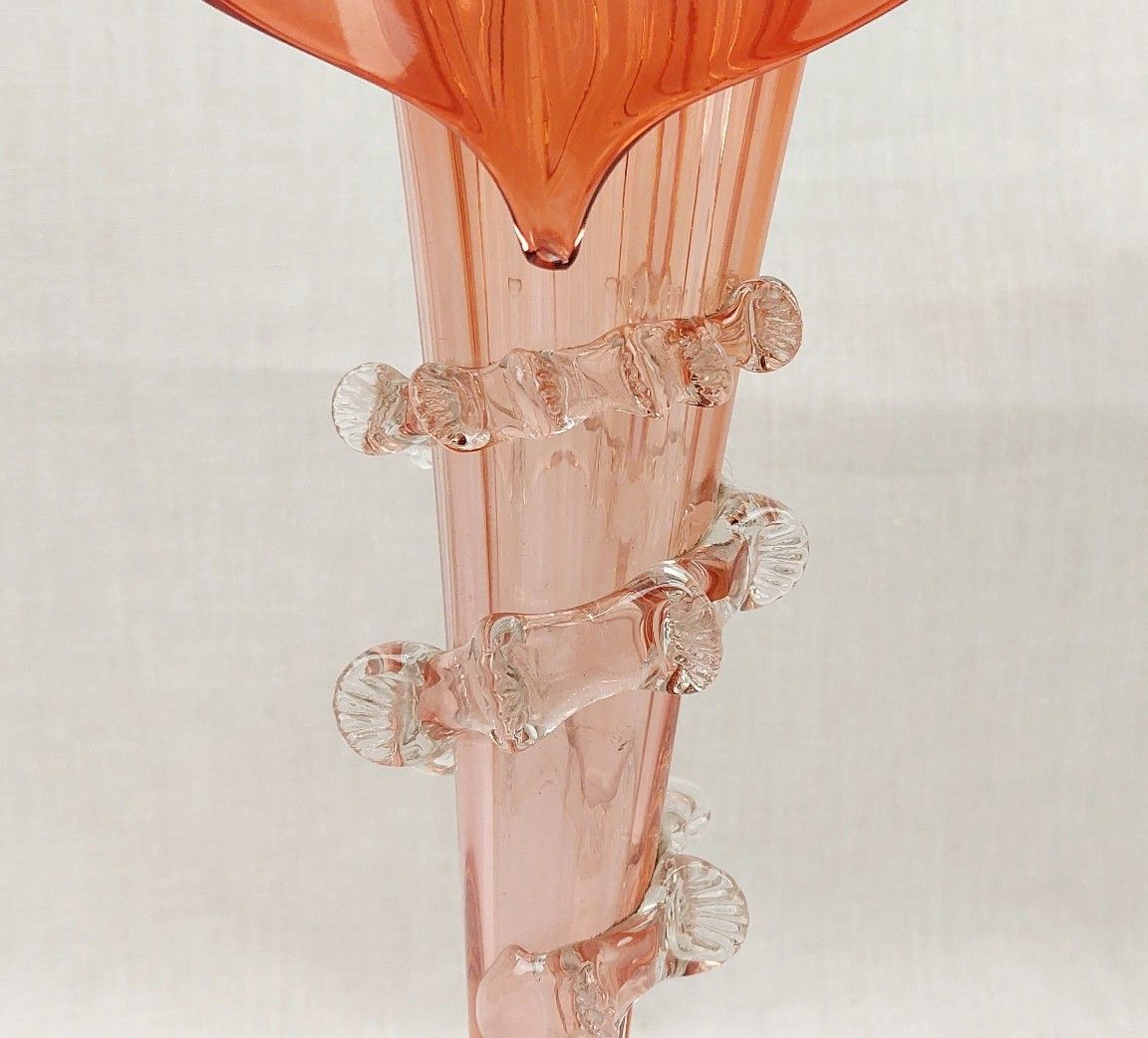 c1870 English Thomas Webb Jack In The Pulpit Glass Vase - Image 6
