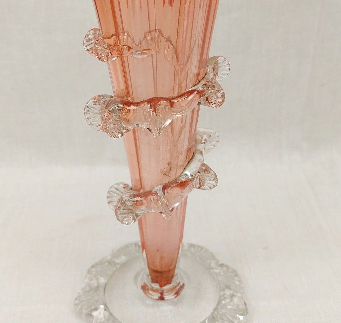 c1870 English Thomas Webb Jack In The Pulpit Glass Vase - Image 5