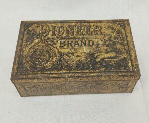 c1900 Cavendish Pioneer Brand Tobacco Tin