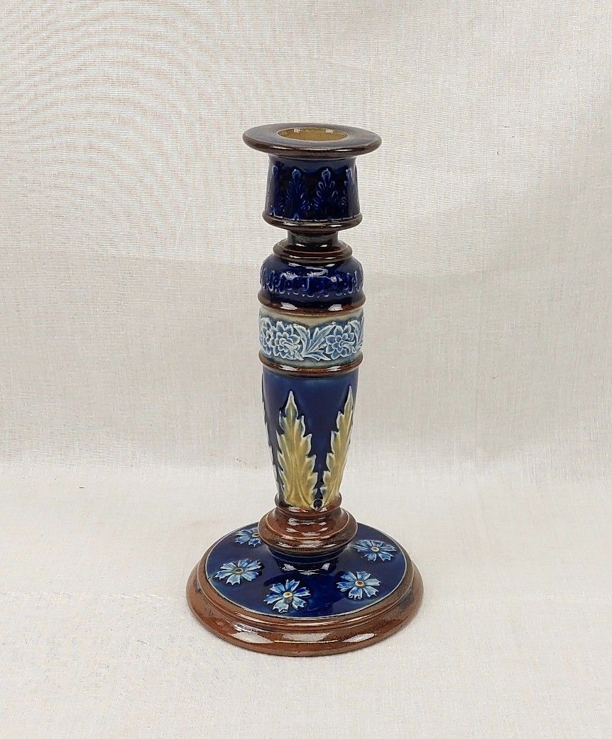 c1905 Royal Doulton Stoneware Glazed Candlestick - Image 2