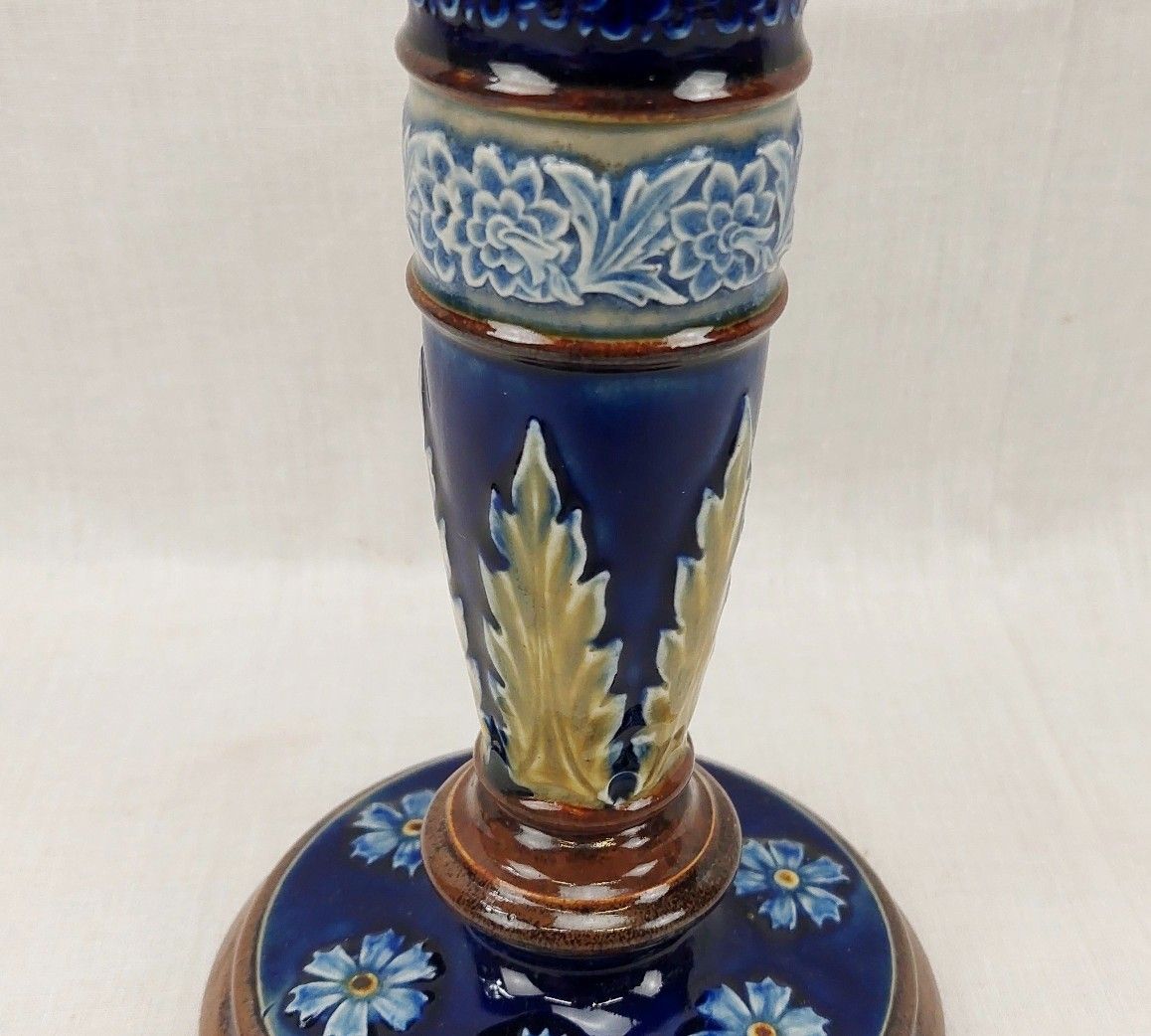 c1905 Royal Doulton Stoneware Glazed Candlestick - Image 6