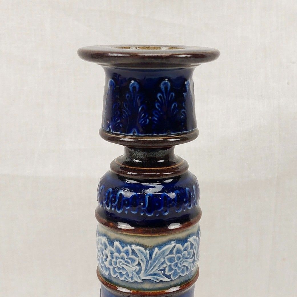 c1905 Royal Doulton Stoneware Glazed Candlestick - Image 4