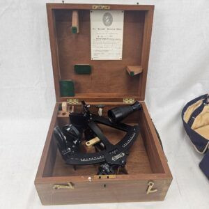 1960s Hezzanith Navigational Sextant In Fitted Wooden Case