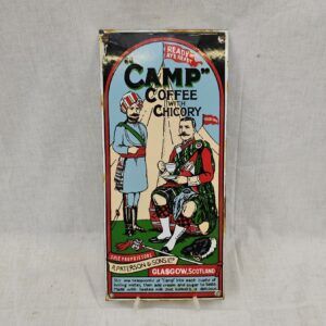1970 Camp Coffee Enamel Advertising Sign