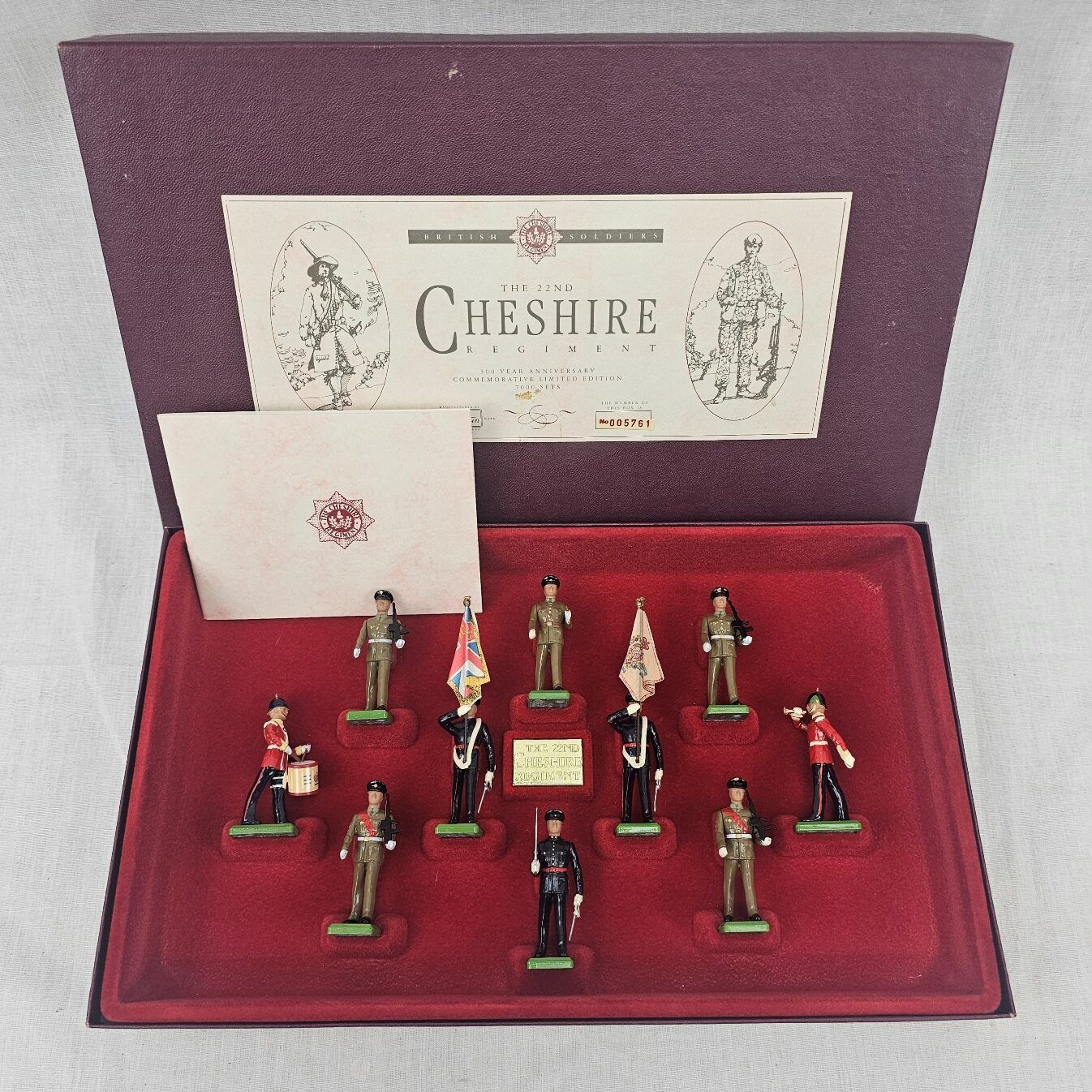 1989 Britains 5189 Limited Edition Set Of The 22nd Cheshire Regiment