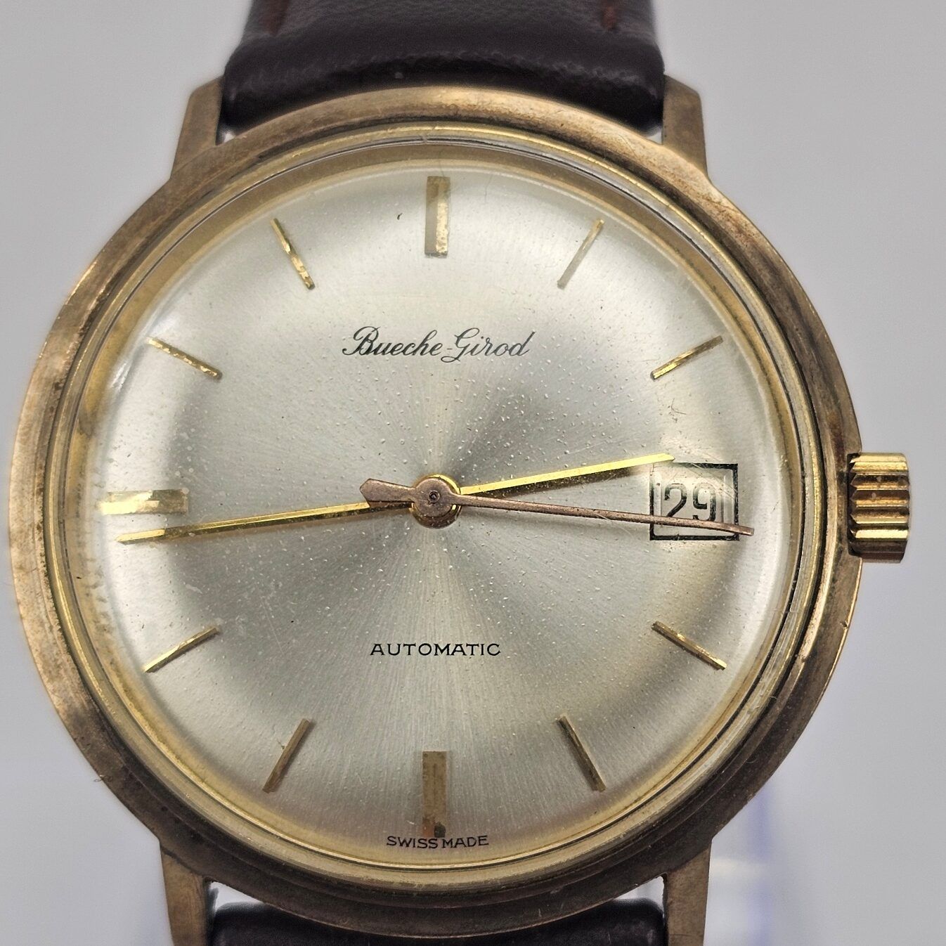 9ct Gold Bueche Girod Automatic Gents Watch YG-11615-1 - Image 2