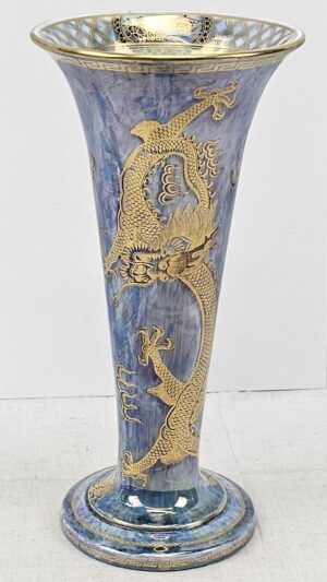 Art Deco Wedgwood Daisy Meking Jones Fairyland Celestial Dragon Trumpet Vase