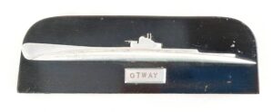 Australia, WW2, HMS Otway - Named Service Plaque of Odin-Class Submarine