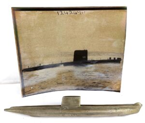 British, Post WW2-1964, HMS Opportune (S20) - Original Photograph and Large Model of Oberon-Class Submarine