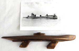 British-Dutch, WW2, HMS Tarn - HNLMS Tijgerhaai, Original Photograph dated 1941 and WW2 Brass Submarine Model - Triton Class