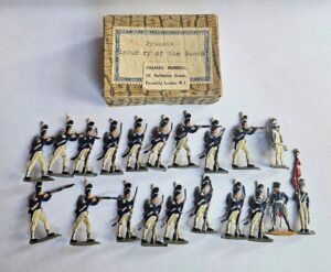Boxed c1900 Prussia Infantry of the Guard Vintage Tin Flats 20 Pieces