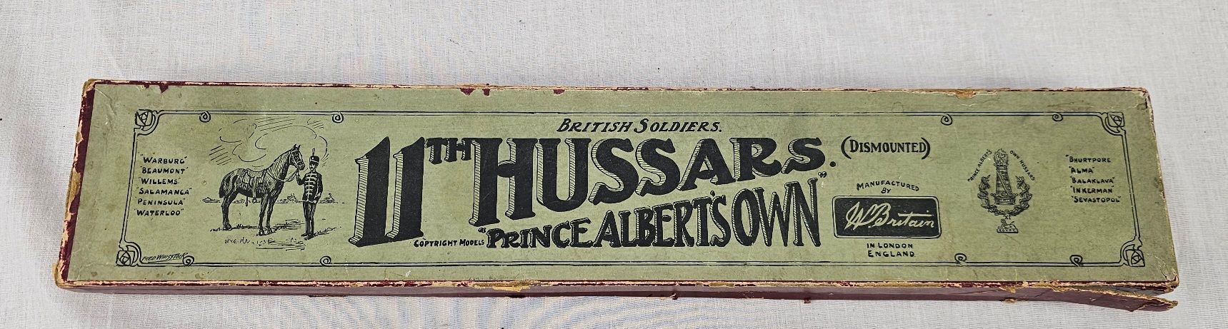 Boxed c1940 W. Britains Toy Soldiers 182 11th Hussars (Dismounted) - Image 6