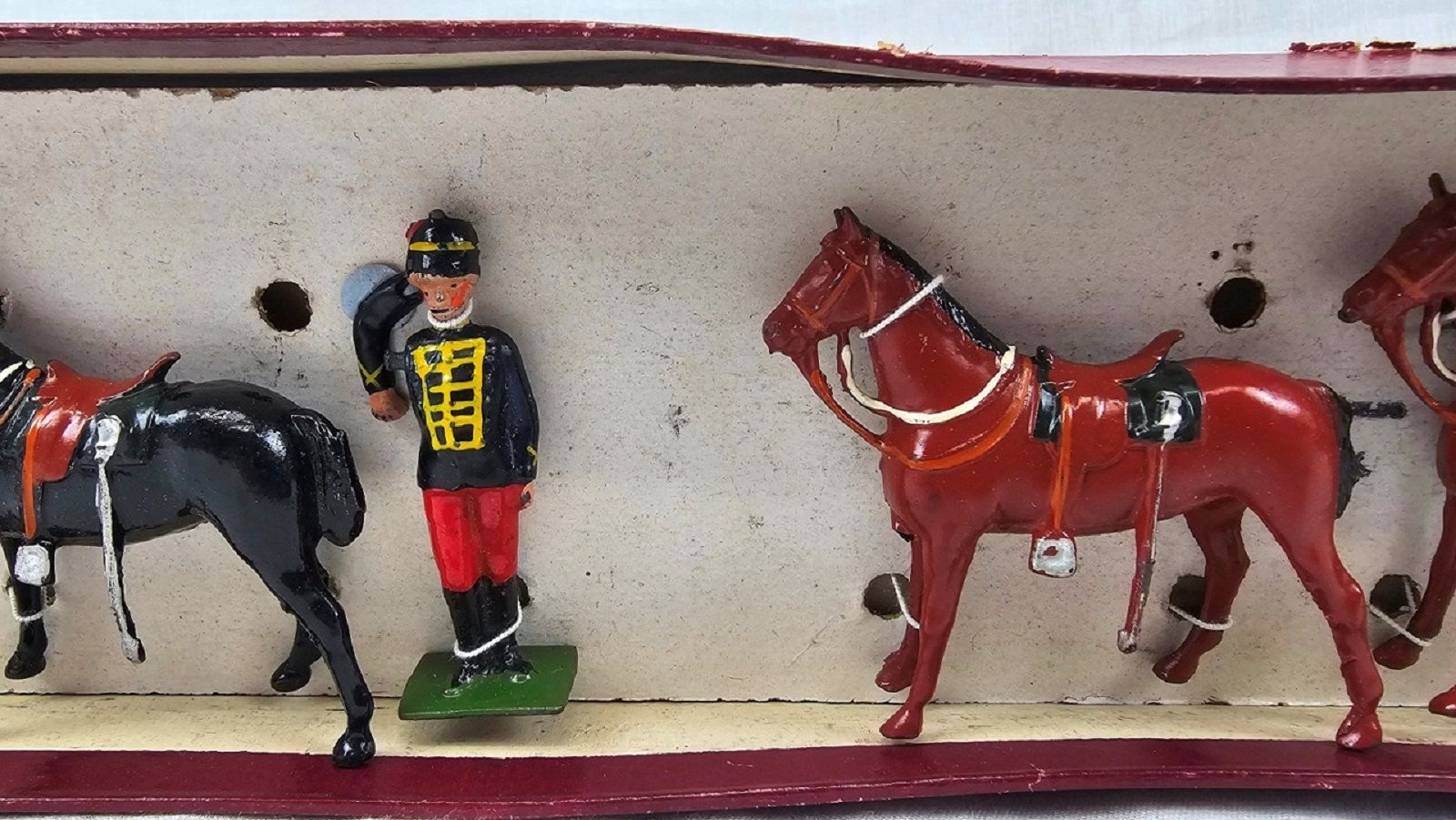 Boxed c1940 W. Britains Toy Soldiers 182 11th Hussars (Dismounted) - Image 3