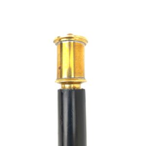 Brass topped Walking Stick with built-in Lighter