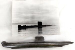 British, Post WW2 - 1962, HMS Otter (S15) - Original Photograph and Large model of Oberon-Class Submarine