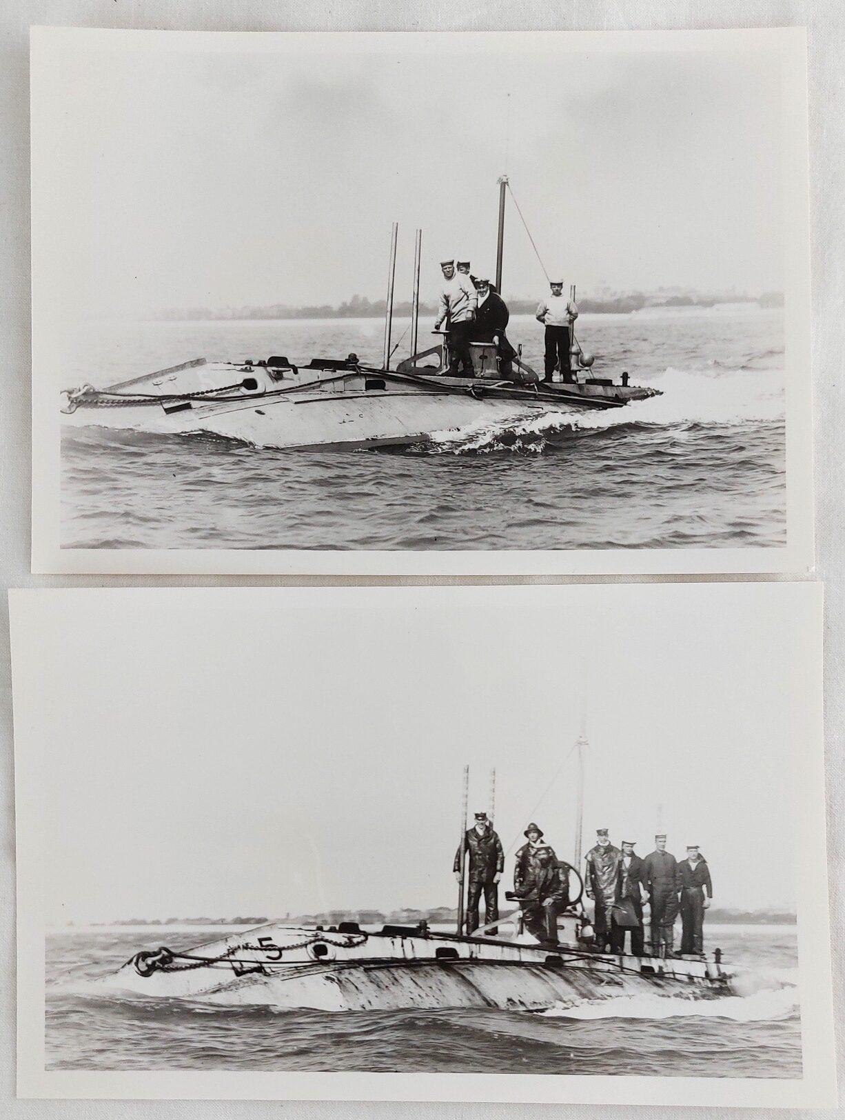 British, Pre WW1, Two Original Photographs HM Submarine Holland 5